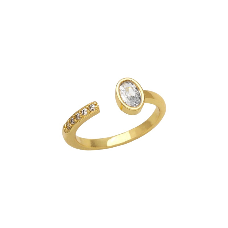 SOLITAIRE OPEN RING